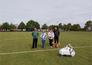 Sandy Town Council: Robot pitch marking has arrived in Sandy