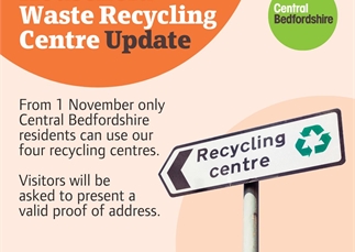 Central Bedfordshire Council: Residents only access at Central Bedfordshire Household Waste Recycling Centres